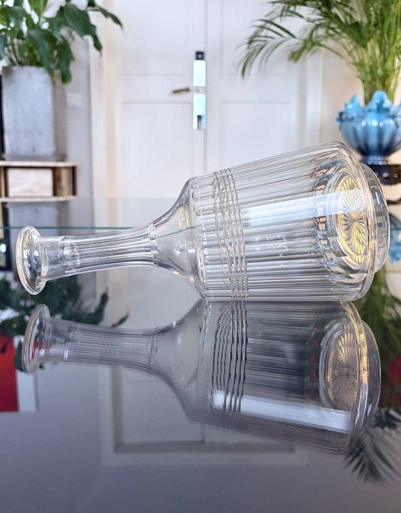 carafe-ancienne-verre-bouchon-cristal-art-de-la-table-francais-brocante-vaisselle-antiquaire