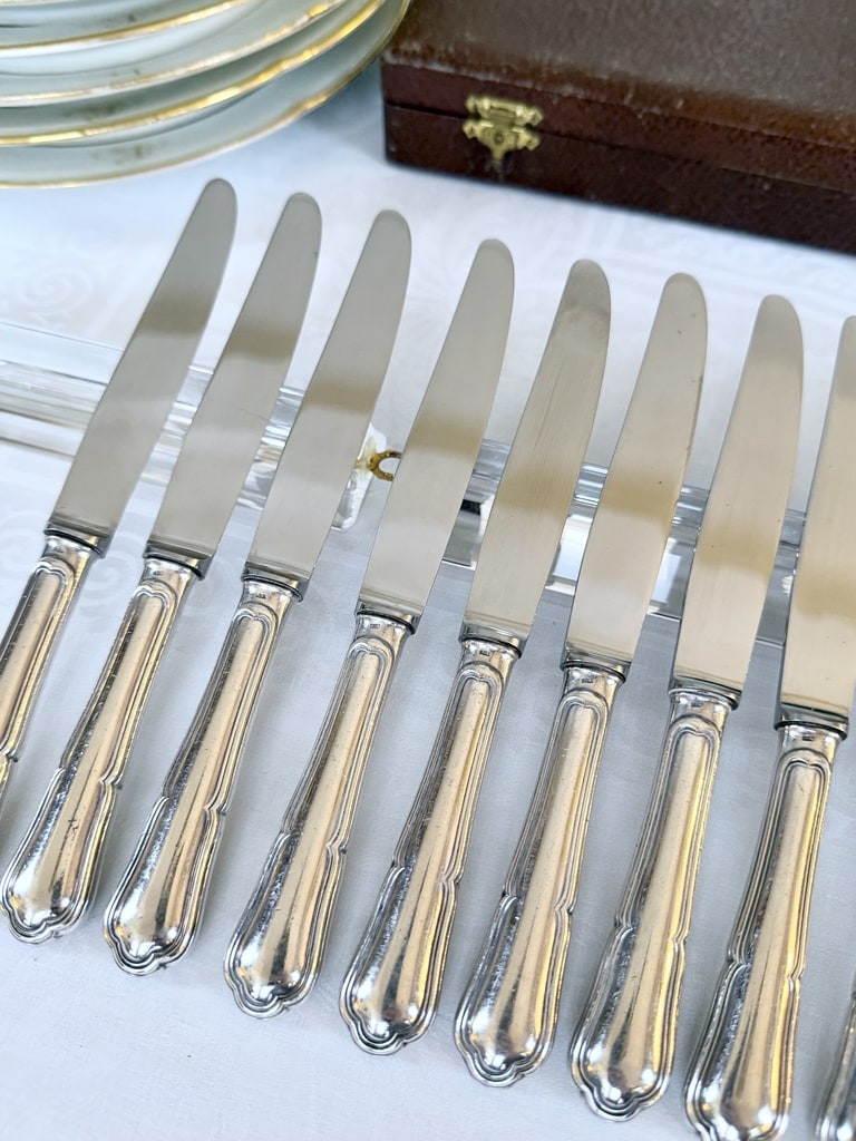 couteaux-a-entremets-coffret-menagere-metal-argente-vaisselle-vintage-orfevre-argental-antiquaire-brocante