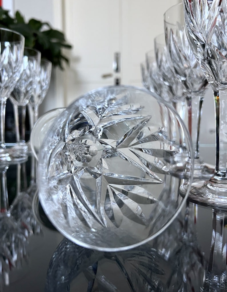 Saint Louis Service de 6 verres à eau en cristal taillé modèle Monaco 