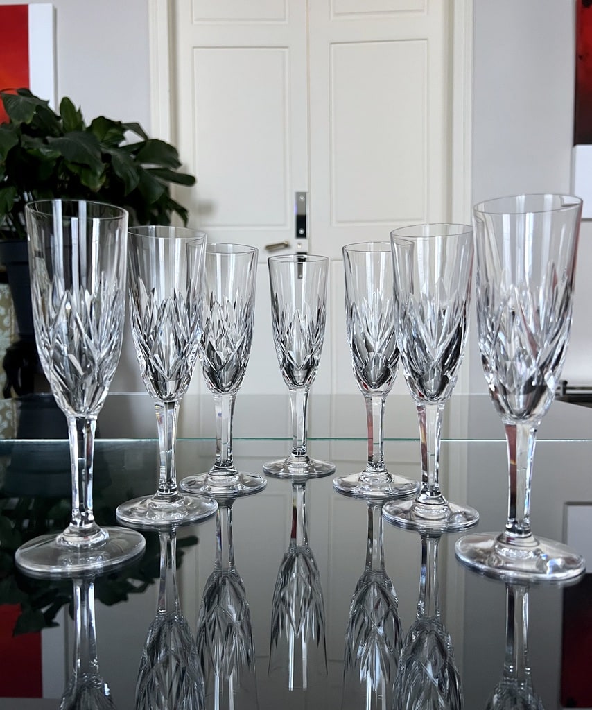 Flûtes à champagne en cristal Saint-Louis - Modèle Monaco