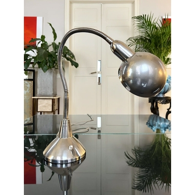 lampe-d-atelier-articule-vintage-métal-chrome-luminaire-vintage-antiquites-brocante