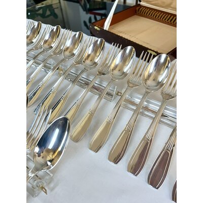 menagere-art-deco-couverts-anciens-metal-blanc-alfenide-fourchette-cuillere-art-de-la-table-brocante-en-ligne