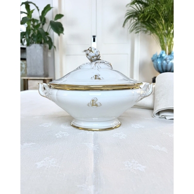 legumier-soupiere-jean-pouyat-porcelaine-limoges-monogrammes-or-fin-fretel-artichaut-vaisselle-ancienne-service-de-table-brocante-antiquaire