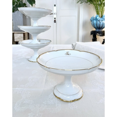coupes-de-service-porcelaine-limoges-jean-pouyat-vaisselle-ancienne-monogrammes-or-fin-style-classique-19e-siecle-antiquites-brocante