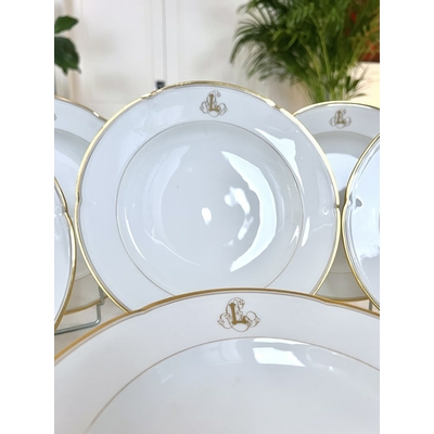 assiettes-creuses-ancienne-porcelaine-limoges-manufacture-jean-pouyat-monogrammes-or-fin-service-de-table-19e-siecle-antiquaire-brocante