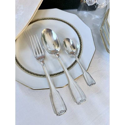 menagere-art-deco-1940-meta-argente-cuilleres-fourchettes-coffret-vaisselle-moderne-argenterie-ancienne-antiquaire-brocante