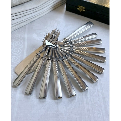 fourchettes-a-gateau-pelle-a-tarte-en-argent-service-couverts-anciens-dessert-menagere-vintage-antiquaire-brocante-argenterie