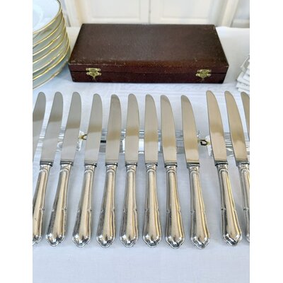 coffret-de-couteaux-a-entremets-manche-metal-argente-lames-inox-brocante-vintage-art-de-la-table-antiquaire