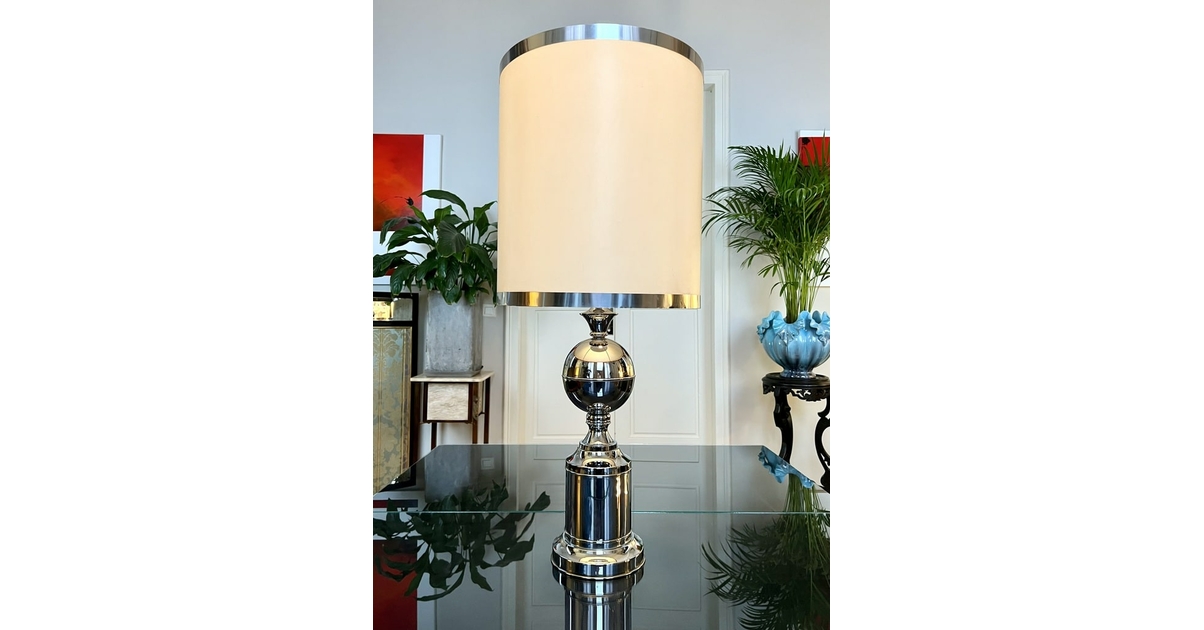 Spot Luminaire Space Age Chromé Des Années 70 – Vintage Et Fonctionnel, Ampoule E27