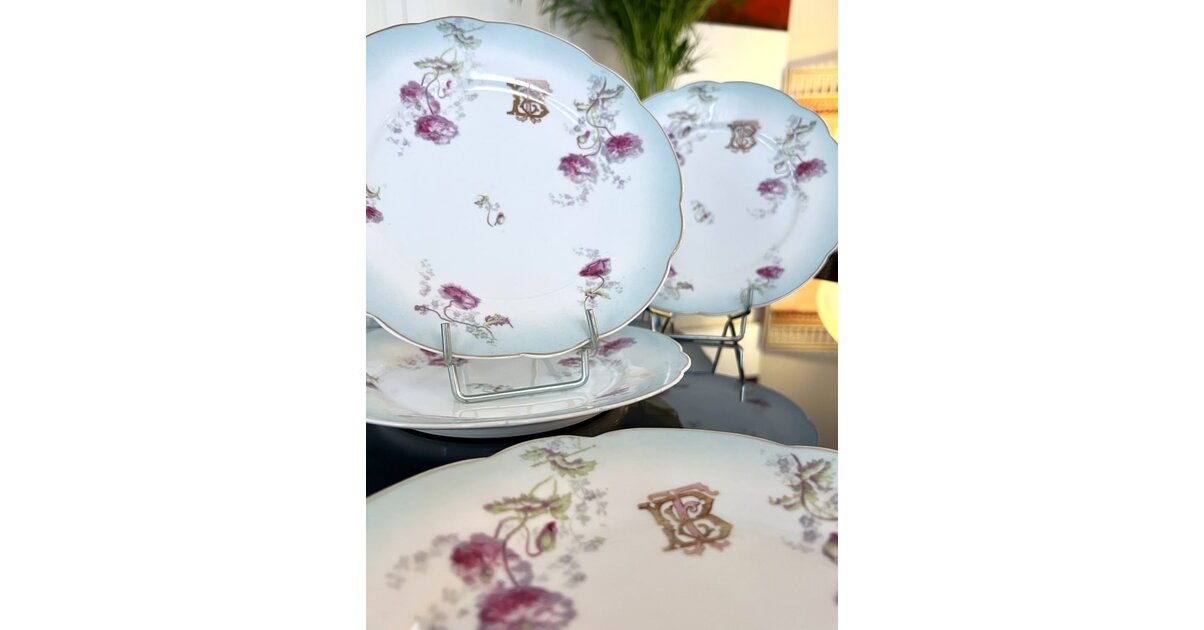 Lot De 10 Assiettes à Dessert Mélamine Melstar Vintage Fleurs Colorées - 19cm, Occasion