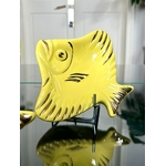 porte-savon-vintage-poisson-jaune-or