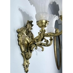 luminaire-ancien-applique-murale-en-bronze-verrerie-tulipe-en-verre-depoli-antiquaire