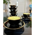 tasses-a-the-cafe-vintage-bistrot-porcelaine-noire-jaune-filet-dore-brocante-en-ligne
