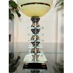 lampe-vintage-style-art-deco-plaques-verre-miroir-deco-retro-1930-1940-globe-verre-vert-dore-antiquites-brocante-en-ligne