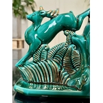 sculpture-animalier-art-deco-serre-libres-ceramique-vernissee-vert-et-or-brocante-en-ligne