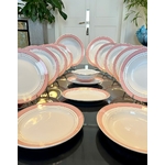 service-de-table-art-deco-luneville-demi-porcelaine-marli-rose-et-or-fin-vaisselle-ancienne-antiquites-brocante