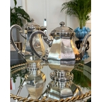 theiere-et-verseuse-metal-argente-monogrammes-orfevre-saglier-freres-art-deco-service-de-mariage-antiquites-brocante