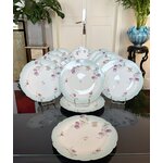 service assiettes plates porcelaine monogrammes or fin 19e siecle antiquites brocante