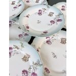 assiettes-dessert-porcelaine-vaisselle-monogrammes-or-fin-rose-bleu-blanc-antiquites-brocante