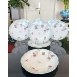 assiettes-dessert-porcelaine-service-de-table-ancien-19e-siecle-monogrammes-or-fin-antiquaire-brocante-en-ligne