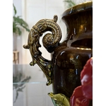 vase-barbotine-epoque-19e-siecle-napoleon-3-fleurs-polychrome-antiquites-brocante-en-ligne