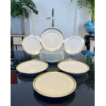 assiettes-dessert-entrements-porcelaine-blanche-ruban-or-19e-siecle-vaisselle-ancienne-art-de-la-table-antiquites-brocante