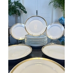 service-assiettes-dessert-entremets-porcelaine-blanche-marli-ruban-or-19e-siecle-louis-philippe-art-de-la-table-vaisselle-ancienne-brocante-en-ligne