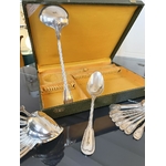 menagere-ancienne-metal-argente-louche-cuillere-a-sauce-service-de-table-coffret-19e-sielce-antiquites-brocante