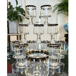 service-de-verres-vintage-en-cristal-filet-platine-rosenthal-thomas-rumba-1970-vaisselle-20e-siecle-brocante