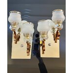 paire-appliques-murales-art-deco-miroir-tulipes-verre-granite-cuivre-luminaire-ancien-brocante-antiquaire