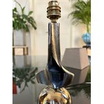 lampe-art-deco-moderniste-metal-crhome-abat-jour-trapeze-textile-luminaire-ancien-brocante-design