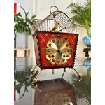 horloge-coucou-bois-laiton-oiseau-cage-pendule-vintage-brocante-antiquites