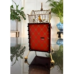 horloge-coucou-metal-pein-rouge-et-dore-heure-oiseau-brocante-vintage-decoration-1960-elvia