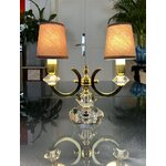 lampe-art-deco-cristal-laiton-abat-jours-textile-luminaire-ancien-brocante-vintage-antiquites