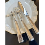 Service à Découper En Métal Argenté - Couteau 32.5cm & Fourchette 29cm - Vintage #1184
