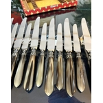 coffret-couteaux-art-deco-manche-corne-bovine-metal-argente-lame-inox-entremets-vaisselle-argenterie-brocante-antiquites
