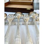 fourchettes-cuilleres-metal-blanc-aflenide-couverts-art-deco-menagere-ancienne-art-de-la-table-antiquaire-brocante-en-ligne