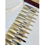 service-de-couteaux-anciens-manche-en-corne-lame-acier-inoxydable-vaisselle-art-deco-menagere-brocante-antiquites