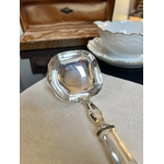 cuillere de service metal argente avec coffret argenterie art deco vaisselle vintage brocante en ligne antiquaire