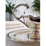 sauciere-metal-argente-poignee-tete-de-chimere-roux-marquiand-vaisselle-ancienne-monogramme-brocante-antiquites