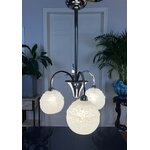 lustre-vintage-chrome-metal-globe-clichy-verre-blanc-luminaire-ancien-suspension-brocante-antiquites