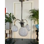 lustre-vintage-globes-clichy-verre-blanc-monture-metal-chrome-luminaire-ancien-lampe-brocante-antiquites