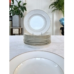 service-assiettes-creuses-potage-porcelaine-limoges-blanc-et-filet-or-vaisselle-ancienne-20e-siecle-brocante-vintage-antiquaire