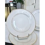 service-assiettes-a-dessert-ancienne-porcelaine-de-limoges-blanc-et-filets-or-fin-brocante-antiquaire-art-de-la-table-20e-siecle