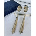 cuilleres-de-service-salade-art-deco-metal-blanc-vaisselle-ancienne-couverts-de-table-ecrin-coffret-antiquaire-brocante