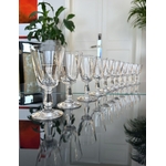 verres vin blan cristal souffle 19e siecle art de la table service ancien antiquites brocante