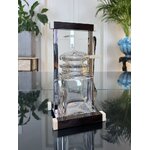 ebene-macassar-metal-chromé-et-pot-en-cristal-art-deco-moderniste-condiments-olives-cornichons-vaisselle-art-de-la-table-antiquaire-brocante