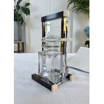 pot-en-cristal-plateau-bois-ebene-macassar-serviteur-art-deco-moderniste-vaisselle-vintage-brocante-antiquaire