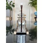 serviteur-art-deco-moderniste-aperitif-condiments-cristal-ebene-macassar-metal-chromé-vaisselle-vintage-1930-antiquaire-brocante