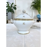 soupiere-ancienne-manufacture-jean-pouyat-porcelaine-limoges-monogrammes-or-fin-service-de-table-francais-classique-vieux-paris-brocante-antiquaire